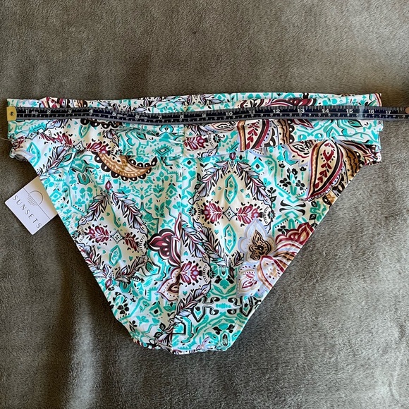 NWT Sunsets Moroccan Market Paisley Print Hipster Swim Bottom (bottoms Only) L - Picture 4 of 5